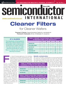 F Cleaner Filters for Cleaner Wafers