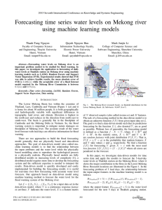 Forecasting time series water levels on Mekong river Thanh-Tung Nguyen