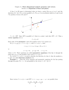 Chapter 11. Three dimensional analytic geometry and vectors.