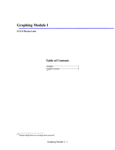 Graphing Module I Table of Contents Graphs