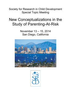 New Conceptualizations in the Study of Parenting-At-Risk