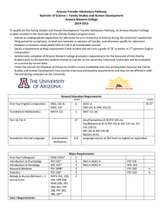 Arizona Transfer Admissions Pathway Arizona Western College