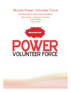 Volunteer force Muncie Power Volunteer Force Community Involvement Initiative