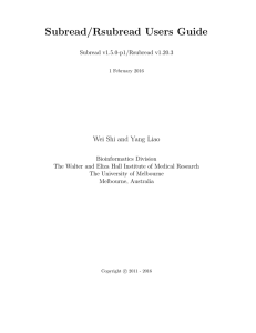 Subread/Rsubread Users Guide Wei Shi and Yang Liao