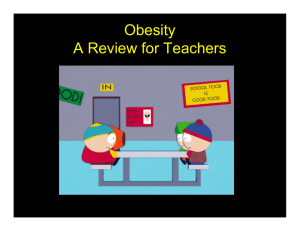 Obesity A Review for Teachers