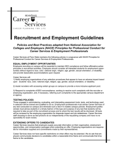 Recruitment and Employment Guidelines