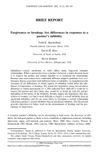 BRIEF REPORT Forgiveness or breakup: Sex differences in responses to a