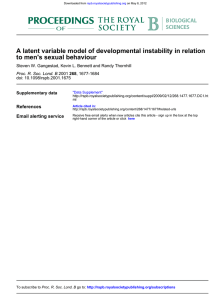 A latent variable model of developmental instability in relation References