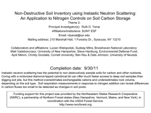 Non-Destructive Soil Inventory using Inelastic Neutron Scattering: