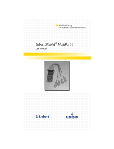 Liebert SiteNet MultiPort 4 ® User Manual