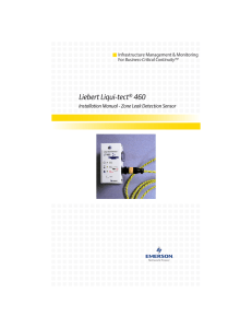 Liebert Liqui-tect 460 Installation Manual - Zone Leak Detection Sensor