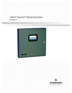 Liebert Liqui-tect Monitoring System User Manual