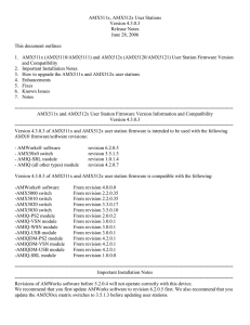 AMX511x, AMX512x User Stations Version 4.3.0.3 Release Notes June 28, 2006