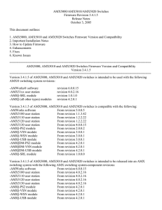 AMX5000/AMX5010/AMX5020 Switches Firmware Revision 3.4.1.5 Release Notes October 3, 2005