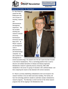 O RGSP Newsletter Researcher Profile:  Dr. Paul Wood