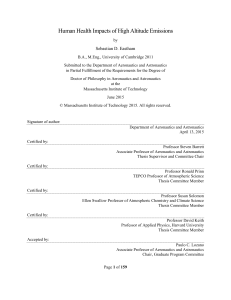 Human Health Impacts of High Altitude Emissions Sebastian D. Eastham