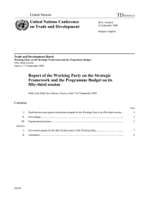 TD United Nations Conference on Trade and Development United Nations
