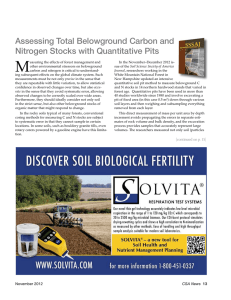 M Assessing Total Belowground Carbon and Nitrogen Stocks with Quantitative Pits