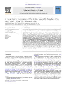 An energy-balance hydrologic model for the Lake Malawi Rift Basin,... ⁎ Robert P. Lyons , Charles N. Kroll