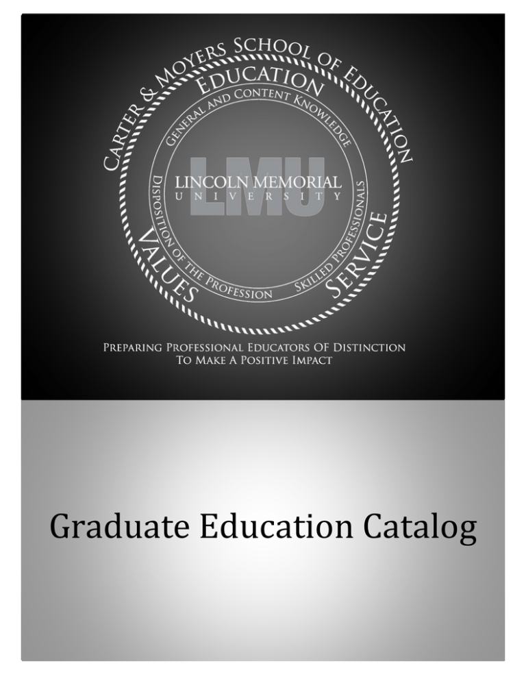 Graduate Education Catalog