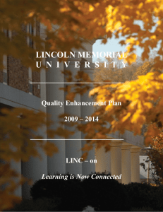 LINCOLN MEMORIAL Quality Enhancement Plan