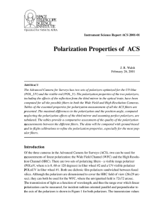 Polarization Properties of  ACS