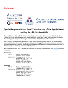 Special Programs Honor the 45 Anniversary of the Apollo Moon PBS 6