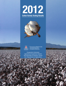 2012 Cotton Variety Testing Results