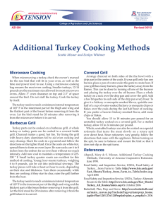 Additional Turkey Cooking Methods E    TENSION Covered Grill Microwave Cooking