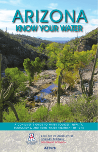 ARIZONA KNOW YOUR WATER  ’