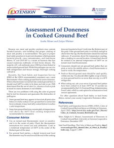 Assessment of Doneness in Cooked Ground Beef E    TENSION