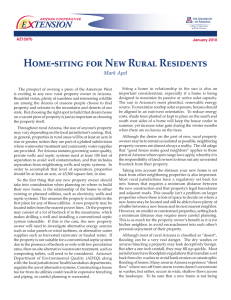 Home-siting for New Rural Residents E    TENSION Mark Apel