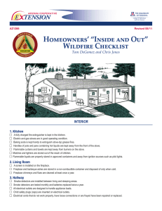 Homeowners’ “Inside and Out” Wildfire Checklist E    TENSION