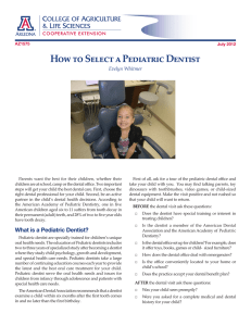 How to Select a Pediatric Dentist &amp; Evelyn Whitmer