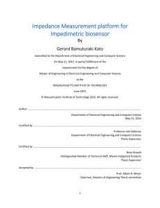 Impedance Measurement platform for Impedimetric biosensor  By