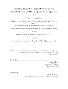 Broadband mm-Wave Signal Generation and Amplification in CMOS Using Synthetic Impedance