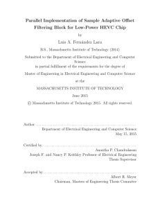 Parallel Implementation of Sample Adaptive Offset Luis A. Fernández Lara
