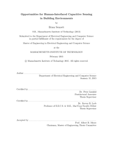 Opportunities for Human-Interfaced Capacitive Sensing in Building Environments Brian Sennett