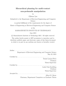 Hierarchical planning for multi-contact non-prehensile manipulation Gilwoo Lee