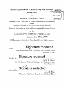 Autograders Improving  Feedback  in  Elementary  Mathematics ... Stephanie  Denise  Carter  Greene