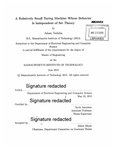 A  Relatively  Small  Turing Machine  Whose ... Is  Independent  of  Set  Theory AUG