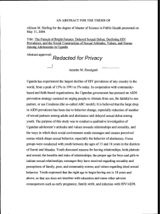 Allison M. Herling for the degree of Master of Science... Title: The Pursuit of Bright Futures: Delayed Sexual Debut. Declining...