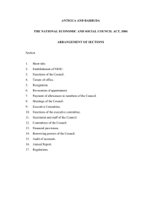 ANTIGUA AND BARBUDA  THE NATIONAL ECONOMIC AND SOCIAL COUNCIL ACT, 2004