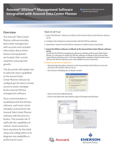 Avocent DSView Management Software Integration with Avocent Data Center Planner