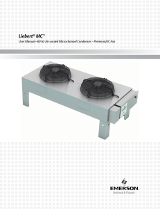 Liebert MC User Manual—60 Hz Air-cooled Microchannel Condenser – Premium/EC Fan ®