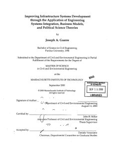 Improving  Infrastructure Systems  Development