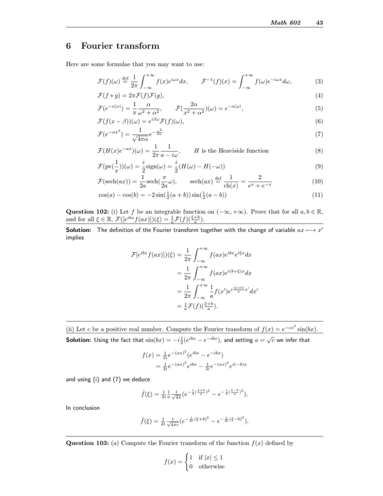 6 Fourier Transform