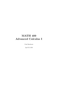 MATH 409 Advanced Calculus I Paul Skoufranis April 29, 2016