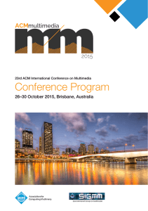Conference Program 26–30 October 2015, Brisbane, Australia