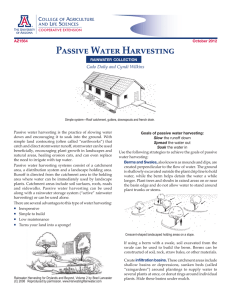 Passive Water Harvesting  C A
